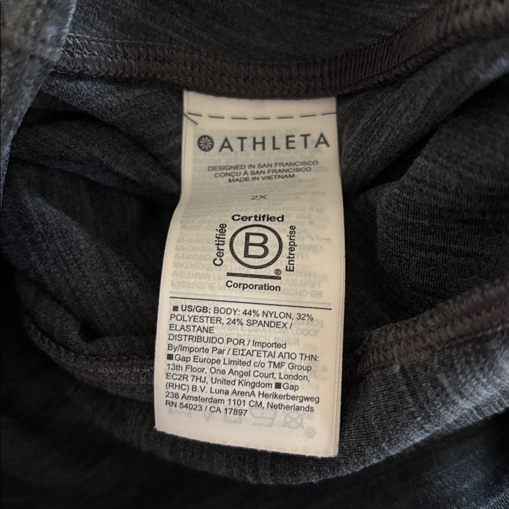 Athleta Salutation Stash High Rise 7/8 Legging Sz 2X Heather Gray Hip Pockets - Picture 6 of 9